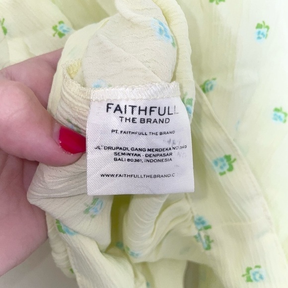 Faithfull the Brand La Colle Top in Bisset Floral Yellow and Blue Size 4 - Picture 8 of 8